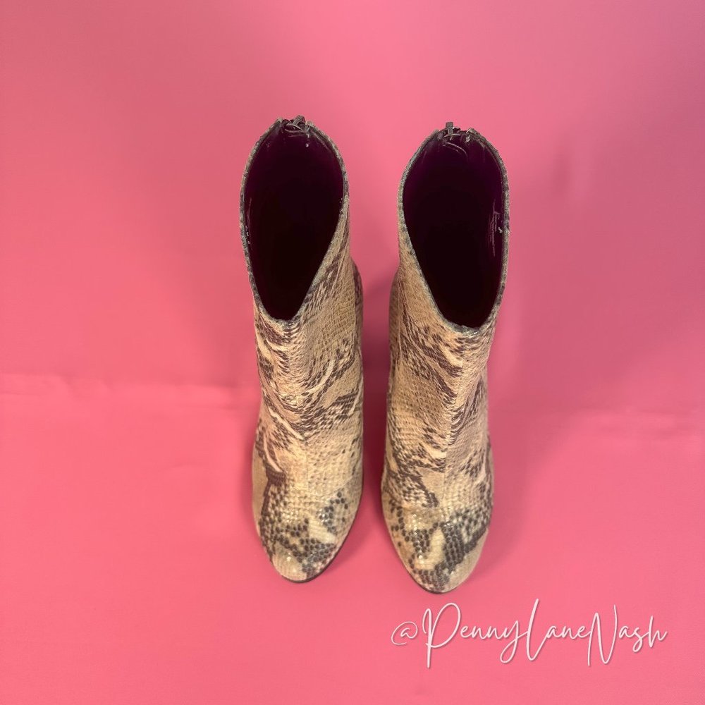 Target Snake Print Ankle Bootie Size 7.5 - image 3